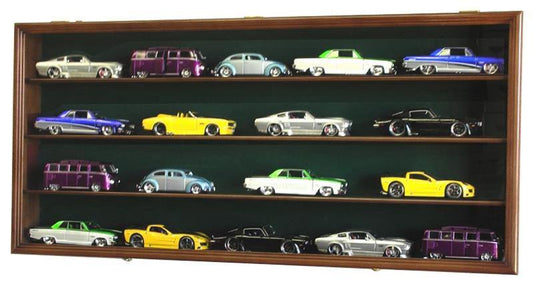 1/24 Scale Diecast Car Display Case – 20-Car Locking Cabinet with UV Protection