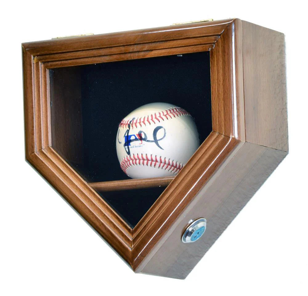 1 Baseball Display Case Cabinet — Home Plate Shaped