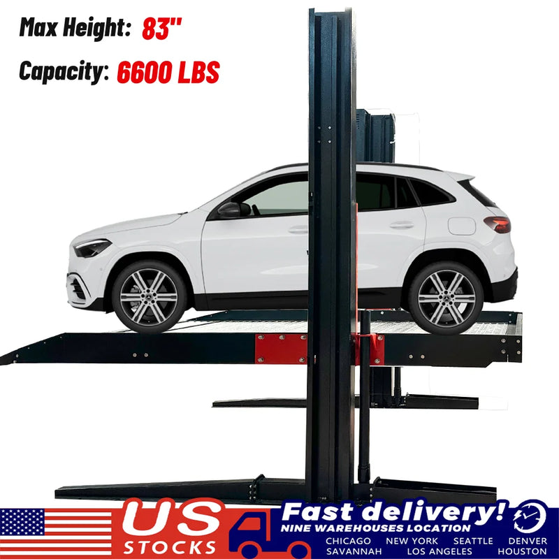 Katool Two Post Hydraulic Parking Storage Lift KT-P2700 6600 lb 82in