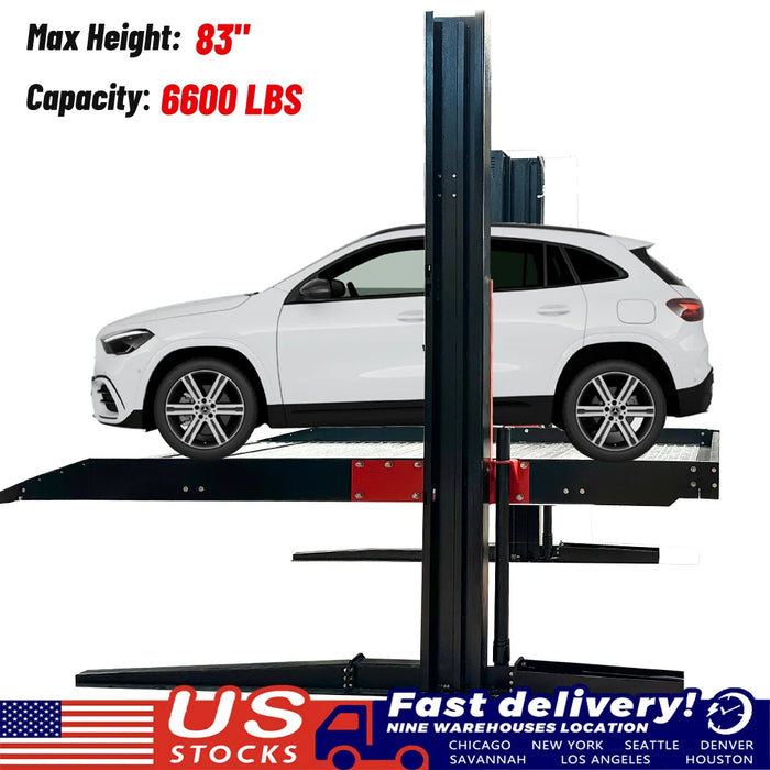 Katool Two Post Hydraulic Parking Storage Lift KT-P2700 6600 lb 82in