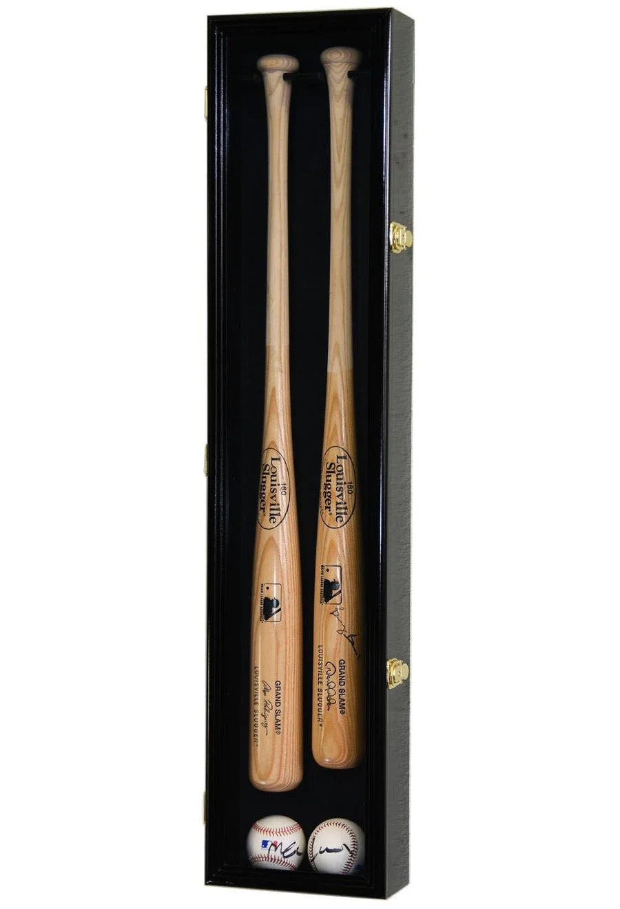 2 Baseball Bat Display Case Cabinet Vitrina Para 2 Bates de Béisbol