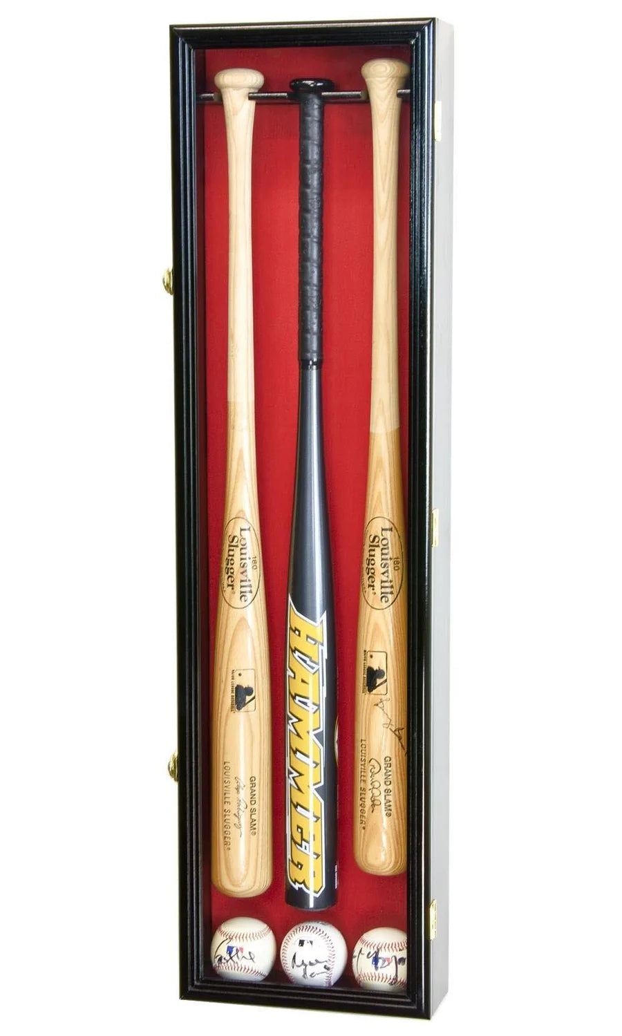 3 Baseball Bat Display Case Cabinet Vitrina Para 3 Bates De Béisbol