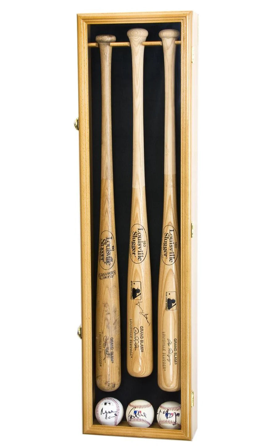 3 Baseball Bat Display Case Cabinet Vitrina Para 3 Bates De Béisbol