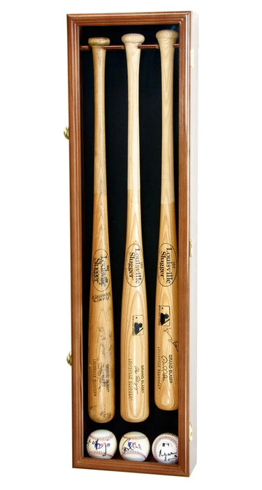 3 Baseball Bat Display Case Cabinet Vitrina Para 3 Bates De Béisbol
