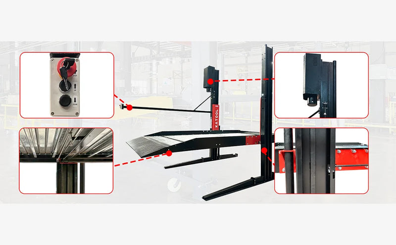Katool Two Post Hydraulic Parking Storage Lift KT-P2700 6600 lb 82in