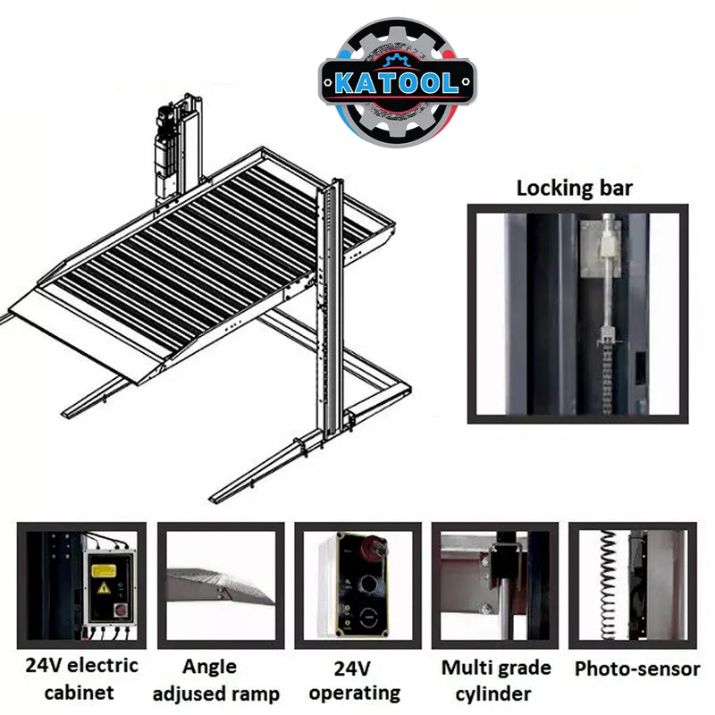 Katool Two Post Hydraulic Parking Storage Lift KT-P2700 6600 lb 82in
