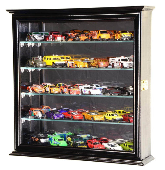 Mirrored 1/64 Diecast & Train Display Case Cabinet Vitrina con Espejo para Diecast 1/64