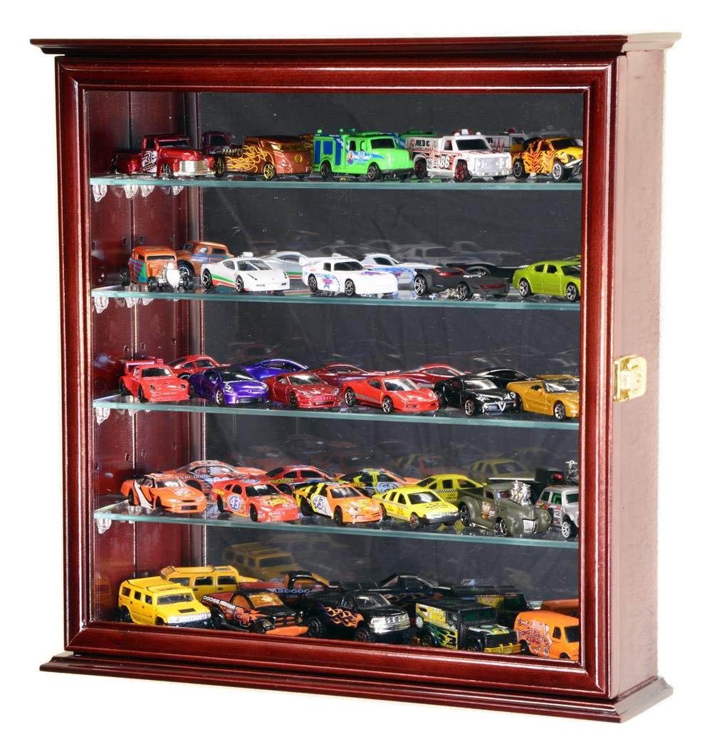 Mirrored 1/64 Diecast & Train Display Case Cabinet Vitrina con Espejo para Diecast 1/64