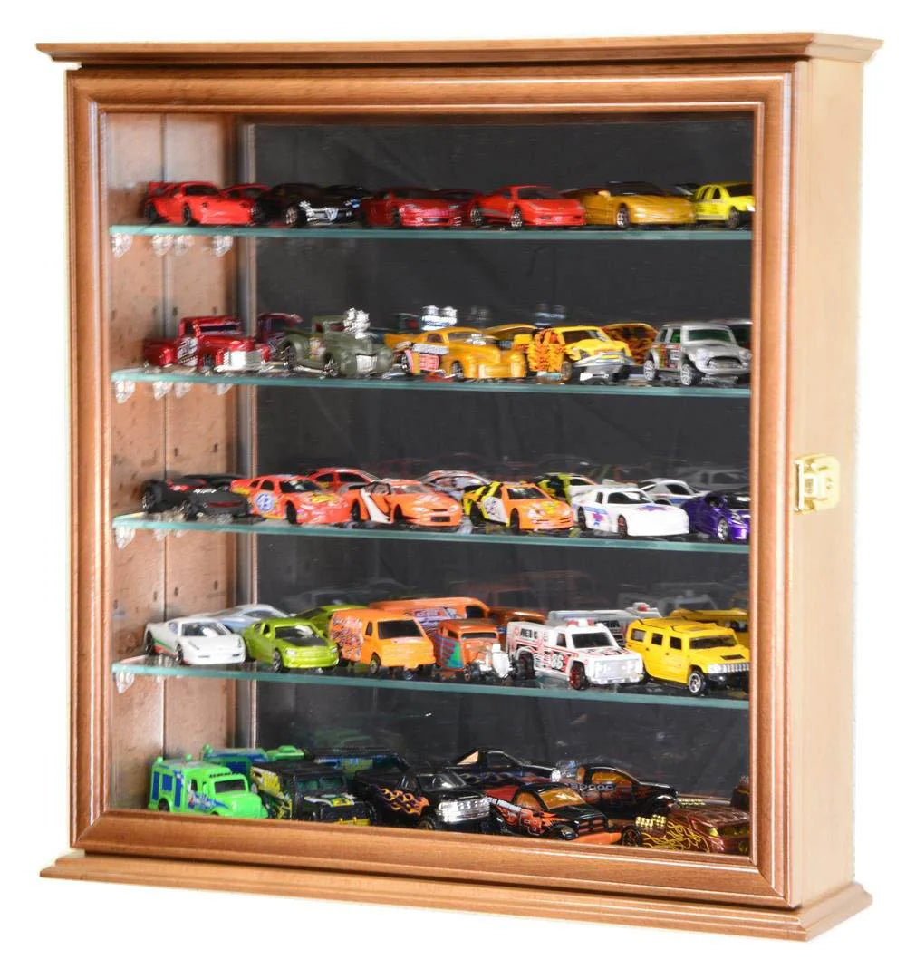 Mirrored 1/64 Diecast & Train Display Case Cabinet Vitrina con Espejo para Diecast 1/64