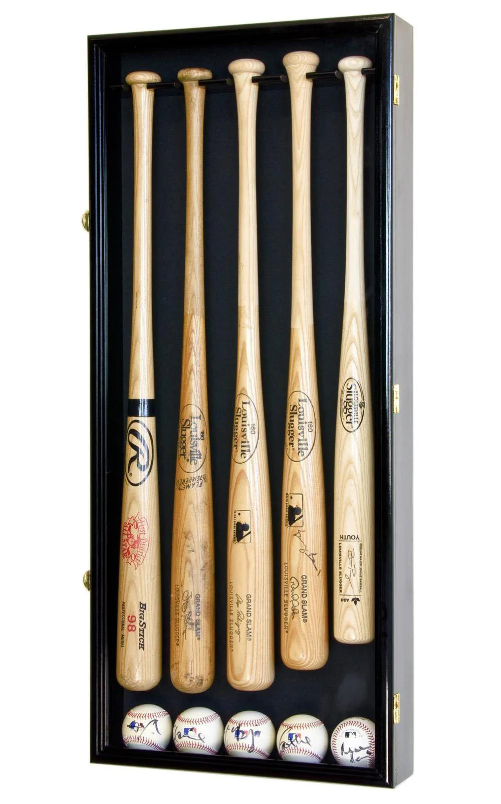 5 Baseball Bat Display Case Cabinet Vitrina para 5 Bates de Béisbol