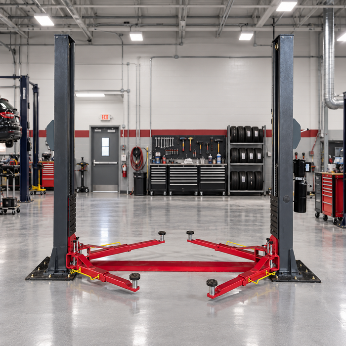Katool KT H120D 12000 lb Symmetric Two Post Vehicle Lift 4HP Single Lock