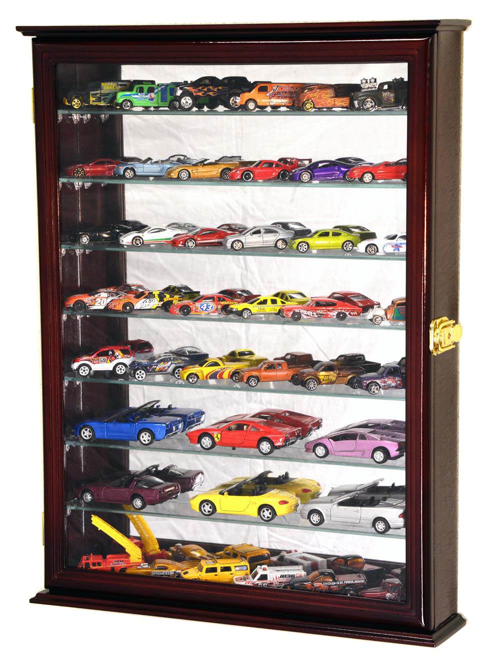 Large Mirrored 1/64 Diecast & Train Display Case Cabinet Vitrina Grande Con Espejo Para Diecast