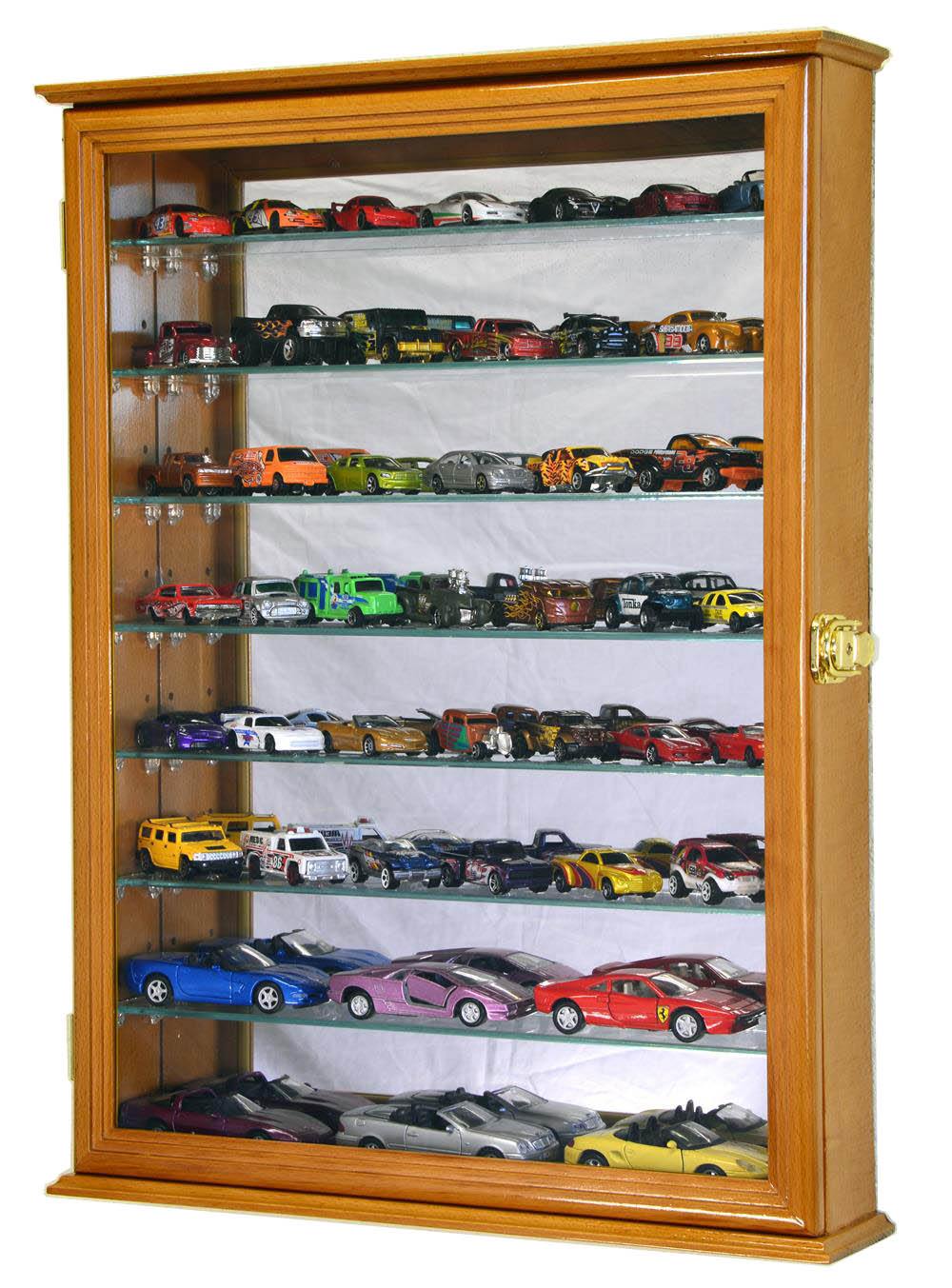 Large Mirrored 1/64 Diecast & Train Display Case Cabinet Vitrina Grande Con Espejo Para Diecast