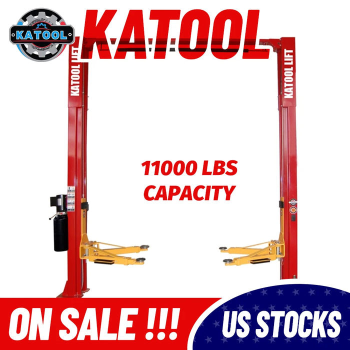 Katool Two Post Clear Floor Car Lift KT-M110 11000 lb Symmetric 220V