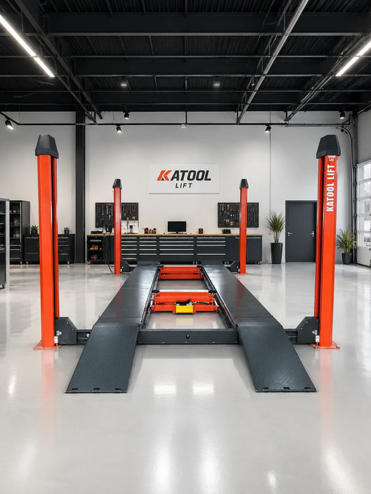 Katool KT 4H150 15000 lb Four Post Alignment Lift with Rolling Jack