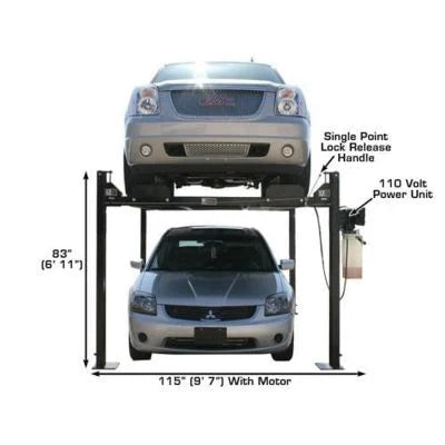 Atlas 8000 lb Portable Four Post Car Storage Lift