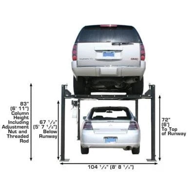 Atlas 8000 lb Portable Four Post Car Storage Lift