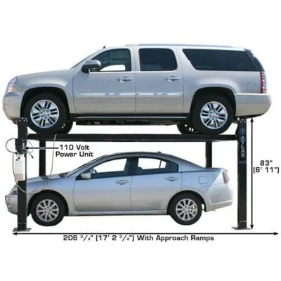 Atlas 8000 lb Portable Four Post Car Storage Lift