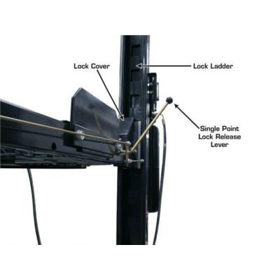 Atlas 8000 lb Extra Tall Four Post Car Lift Diamond Plate Runways