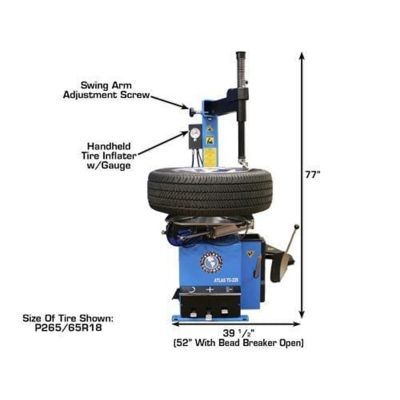 Atlas TC229 Swing Arm Rim Clamp Tire Changer with Bead Blaster 39in