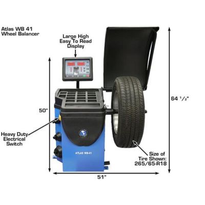 Atlas WB41 Computerized Self Calibrating Wheel Balancer 32in 150 lb