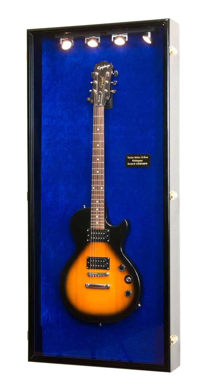Electric Guitar Display Case Cabinet | UV Protection | Locking
