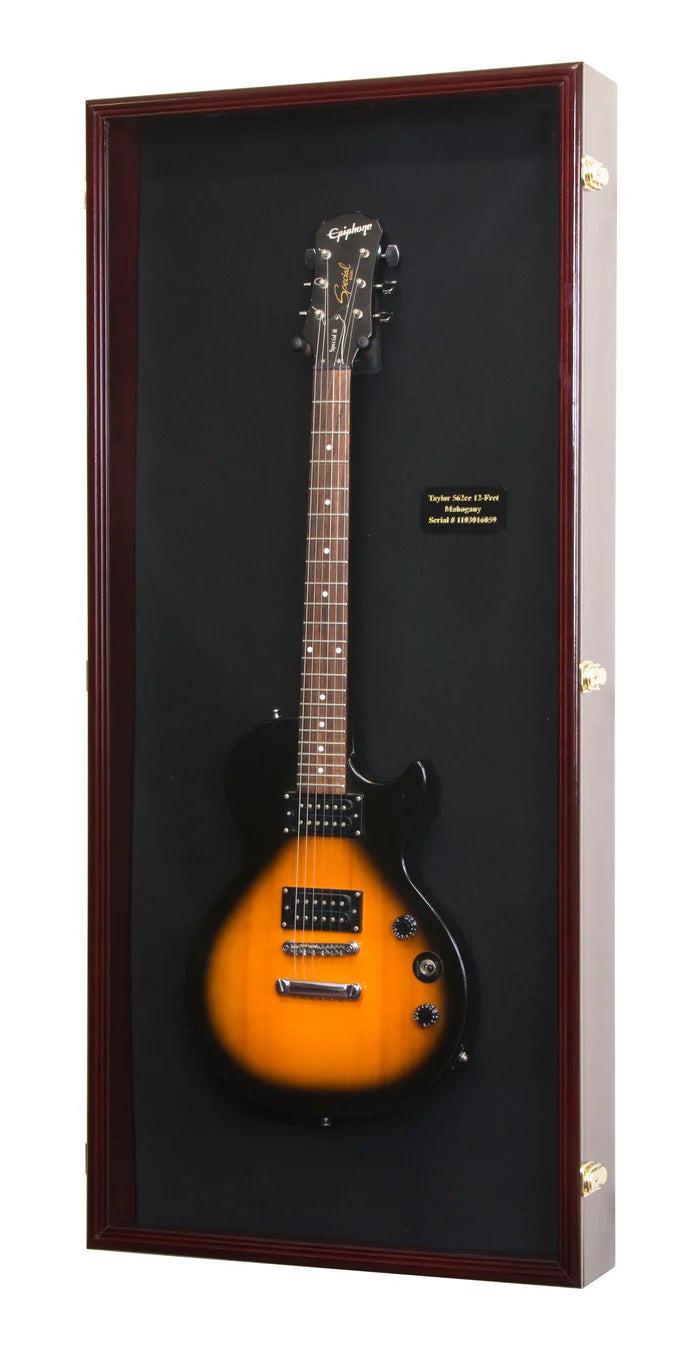 Electric Guitar Display Case Cabinet | UV Protection | Locking
