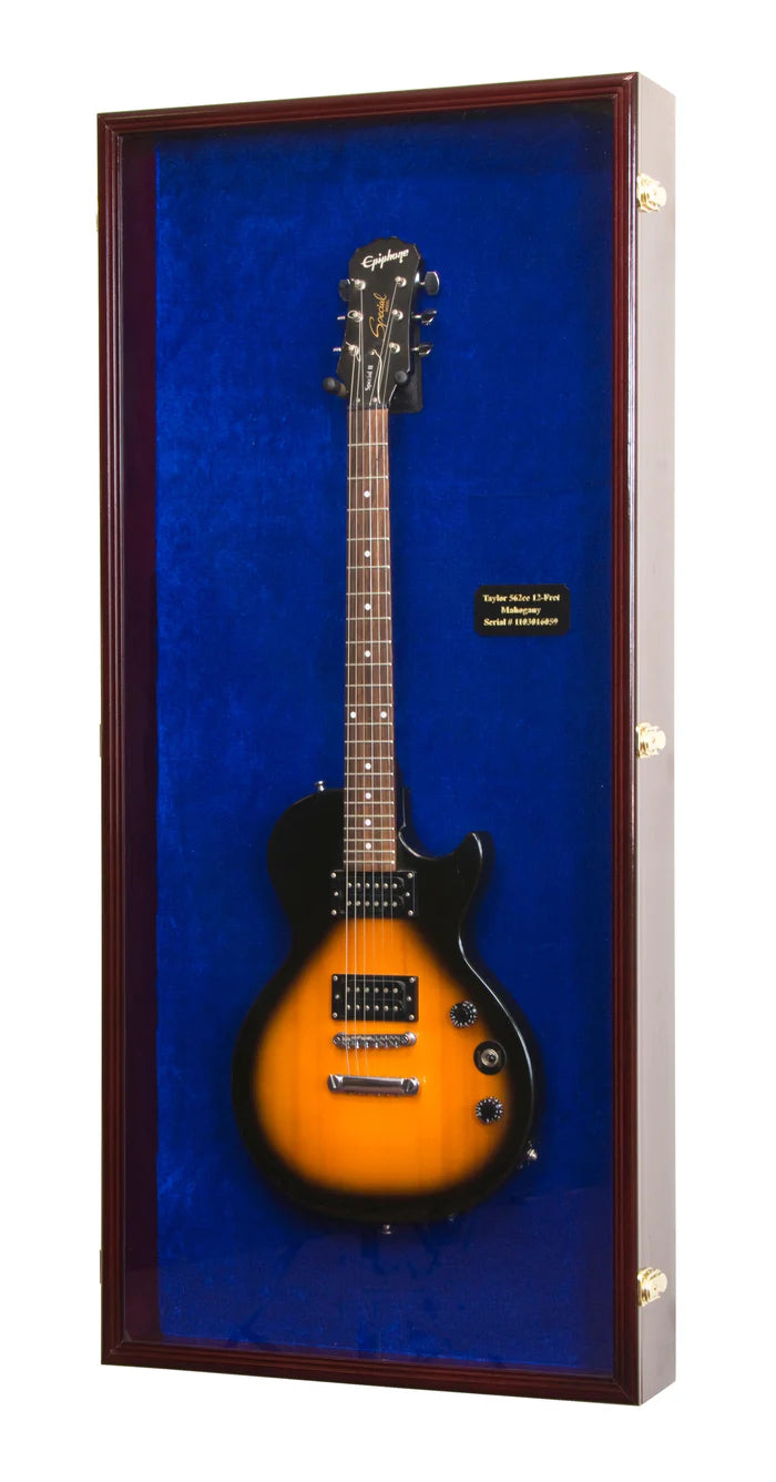 Electric Guitar Display Case Cabinet | UV Protection | Locking
