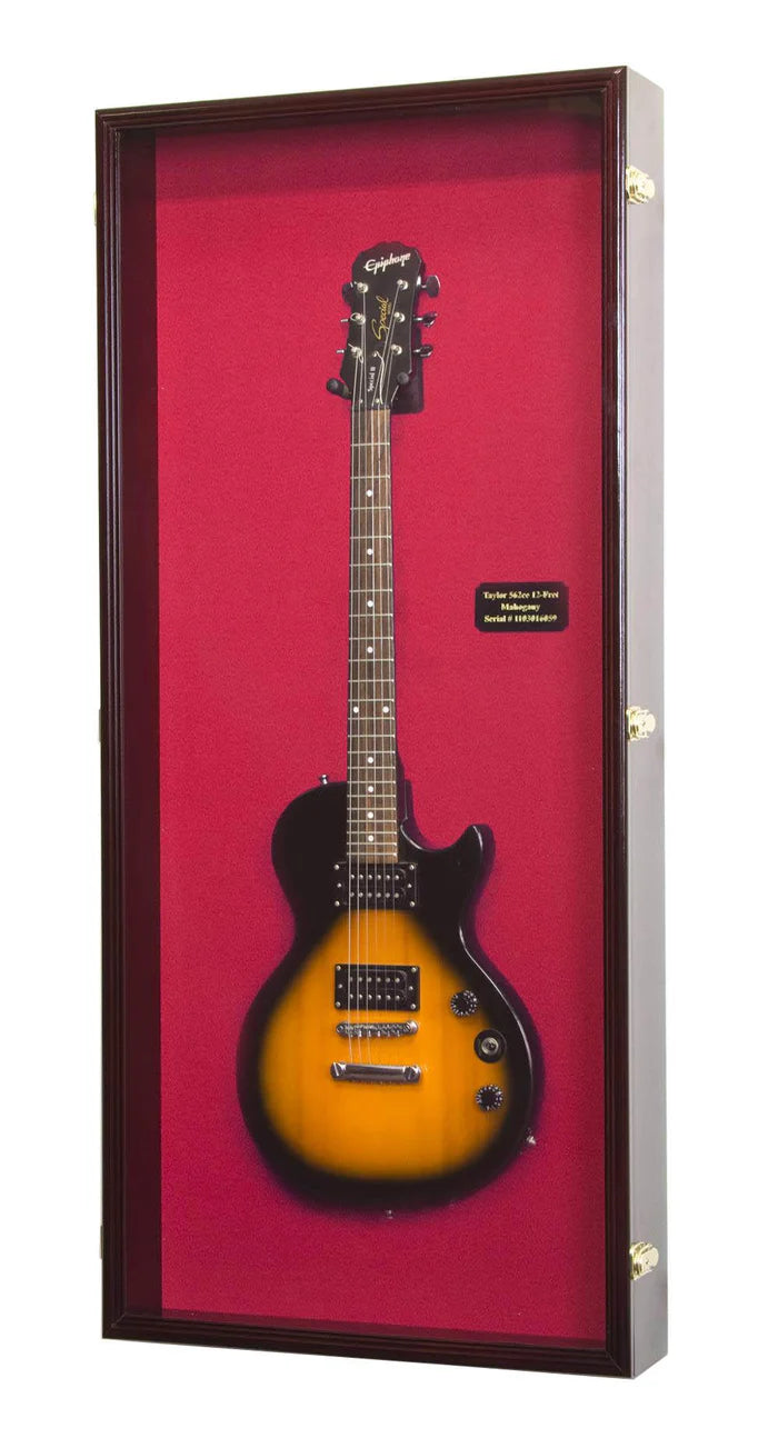 Electric Guitar Display Case Cabinet | UV Protection | Locking