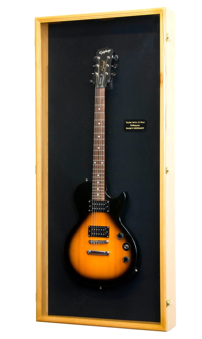 Electric Guitar Display Case Cabinet | UV Protection | Locking