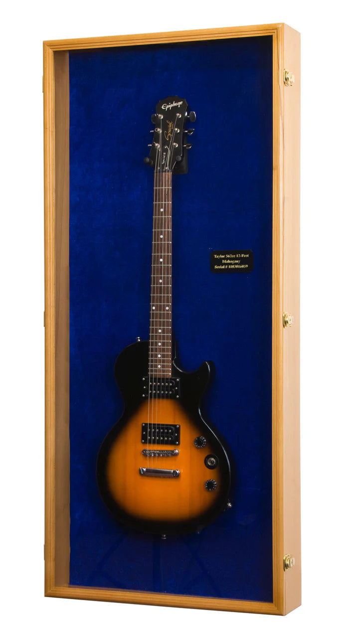 Electric Guitar Display Case Cabinet | UV Protection | Locking