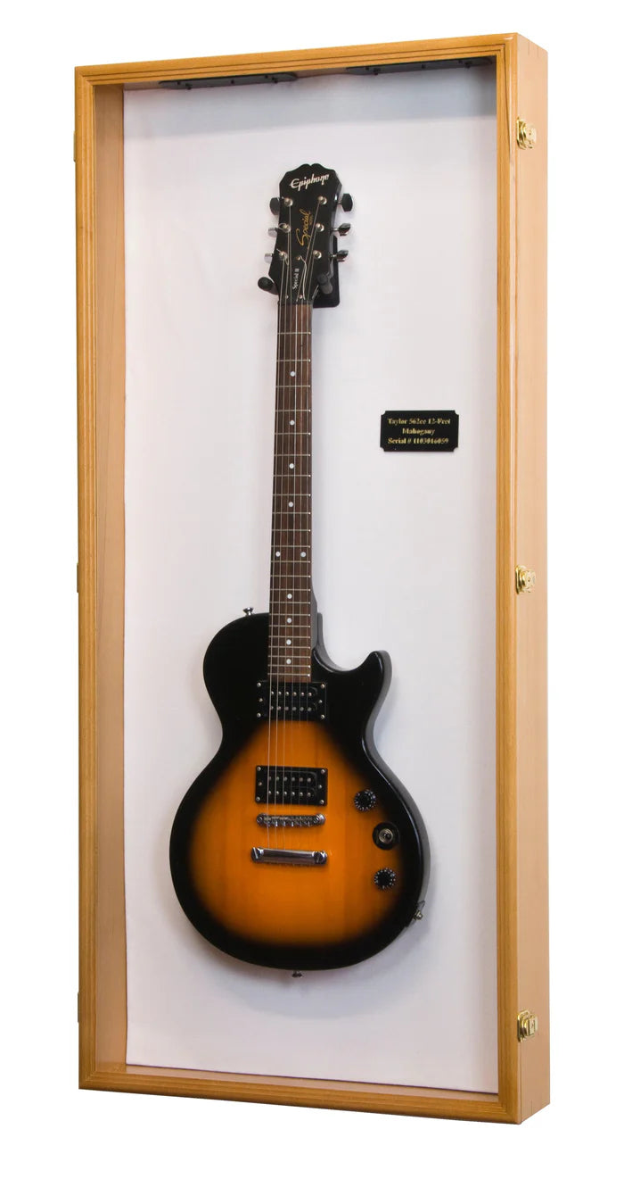 Electric Guitar Display Case Cabinet | UV Protection | Locking