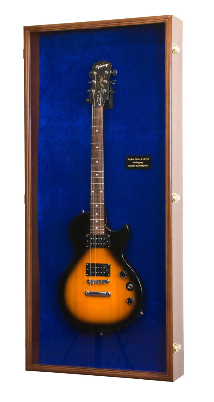 Electric Guitar Display Case Cabinet | UV Protection | Locking