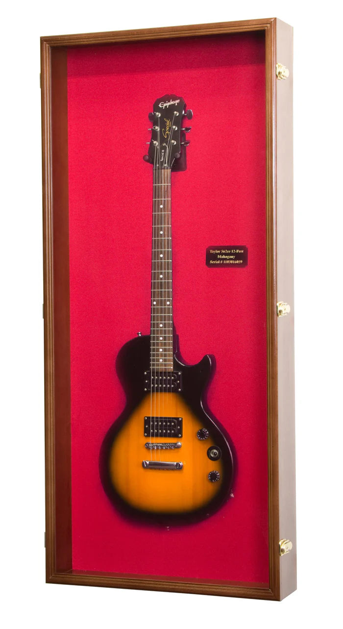 Electric Guitar Display Case Cabinet | UV Protection | Locking