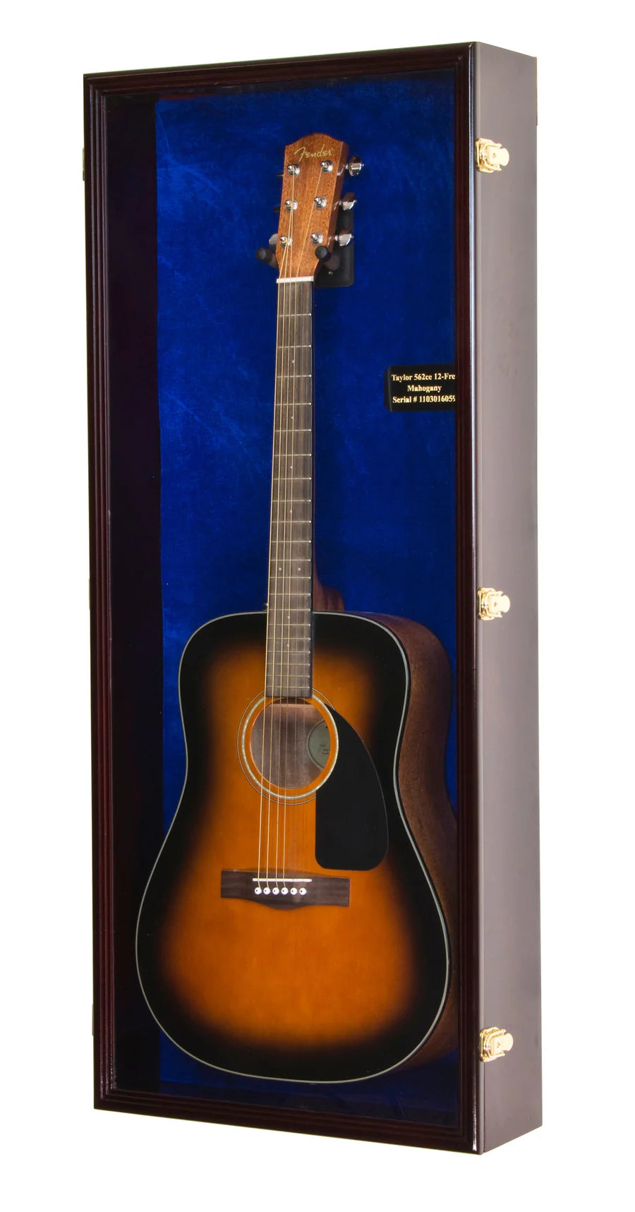 Guitar Display Case Cabinet | UV Protection | Locking | Oak Walnut Cherry Black