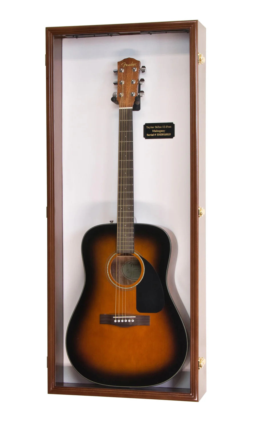 Guitar Display Case Cabinet | UV Protection | Locking | Oak Walnut Cherry Black