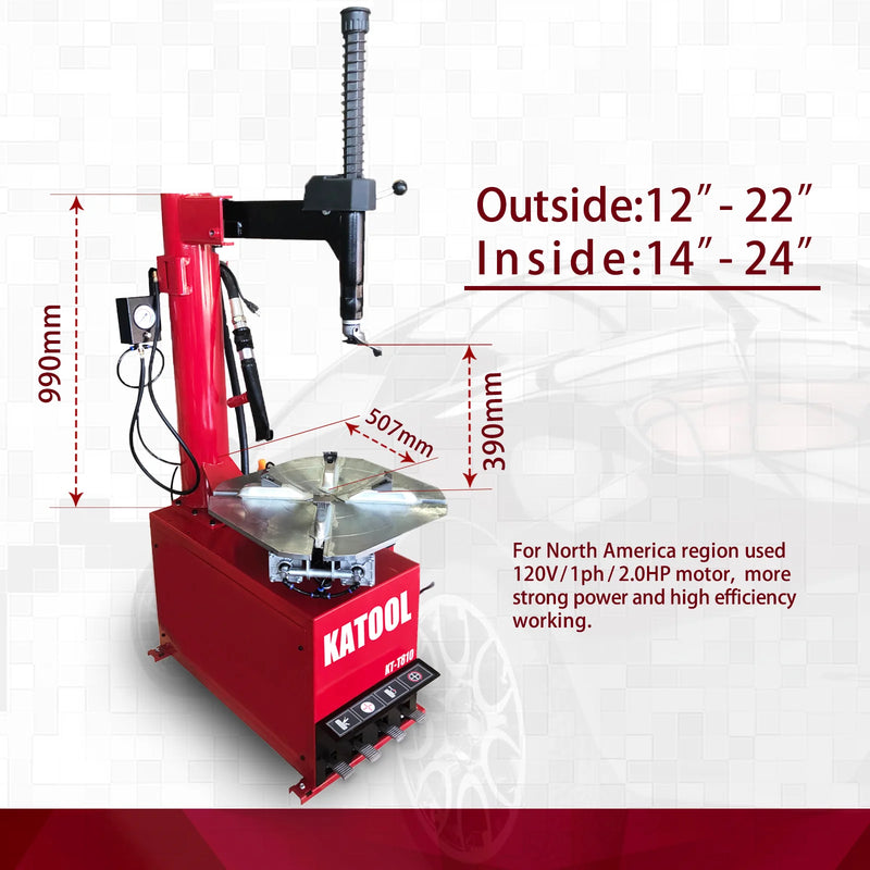 Katool Professional Wheel Clamp Tire Changer Machine 2HP KT-T810