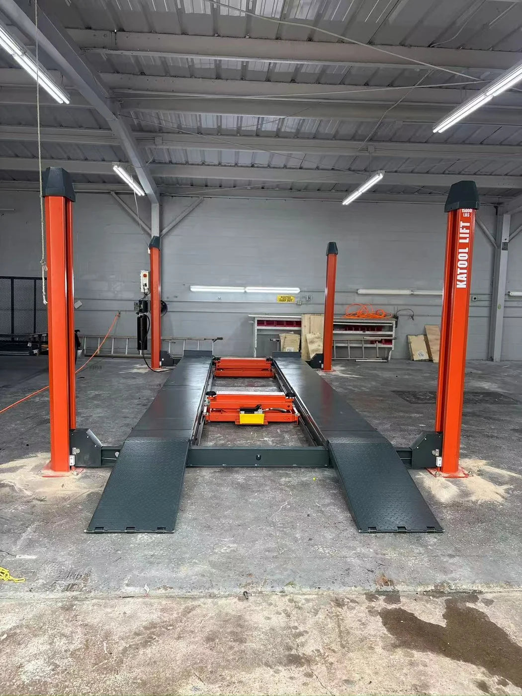 Katool KT 4H150 15000 lb Four Post Alignment Lift with Rolling Jack