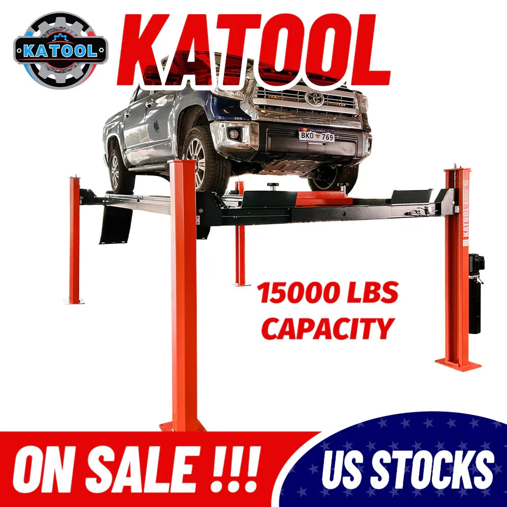 Katool KT 4H150 15000 lb Four Post Alignment Lift with Rolling Jack