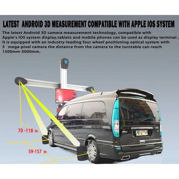 Katool KT AV9 Pro Full Automatic 3D Wheel Alignment Machine 5MP Camera