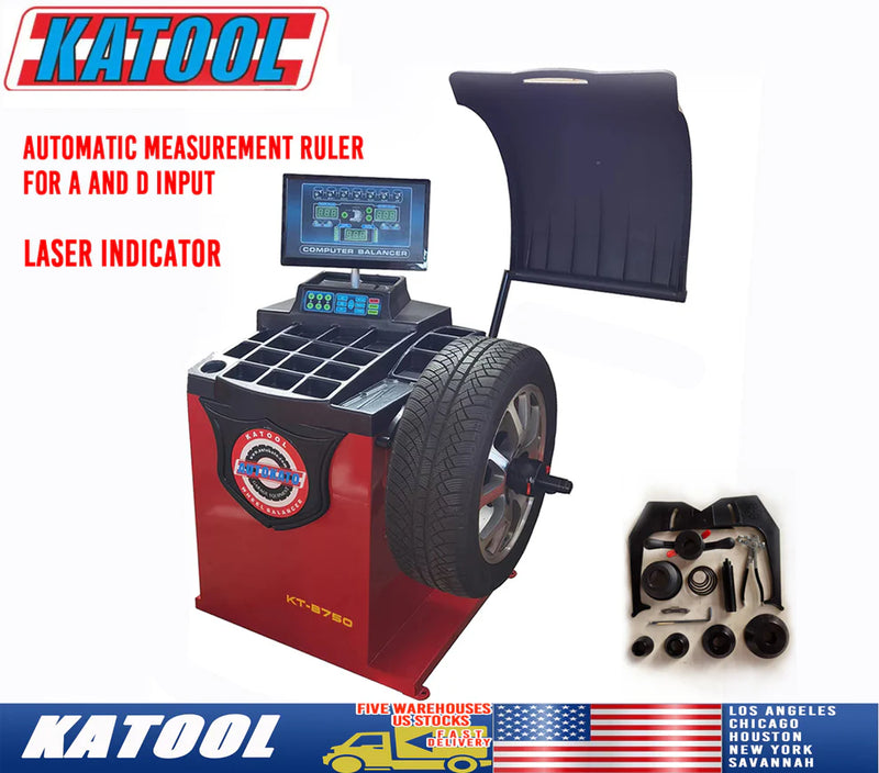 Katool KT B750 Precision Wheel Balancer 1g Accuracy 30in Rim Capacity