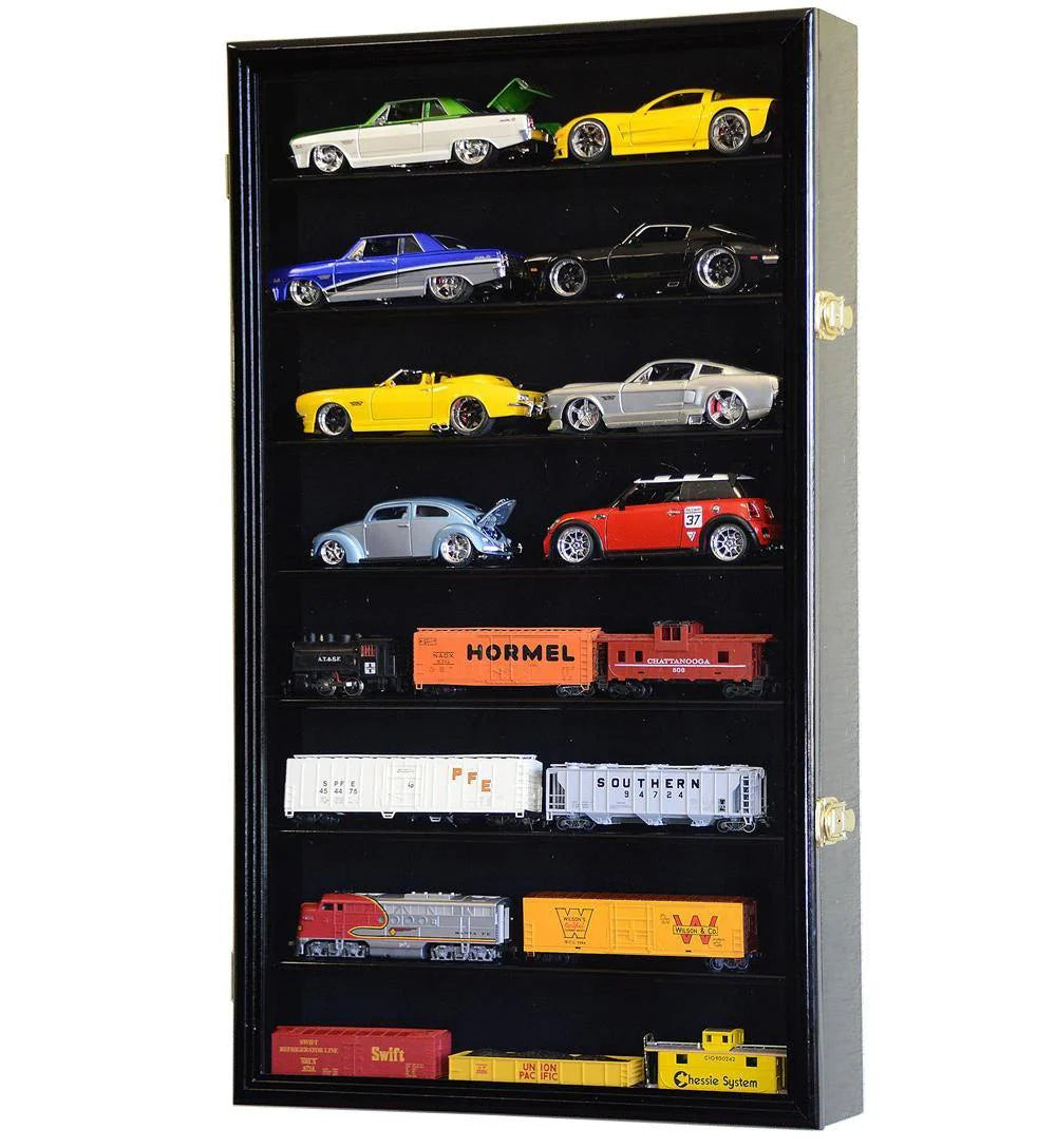 Large 1/24 Scale Diecast Car Display Case Cabinet | UV Protection