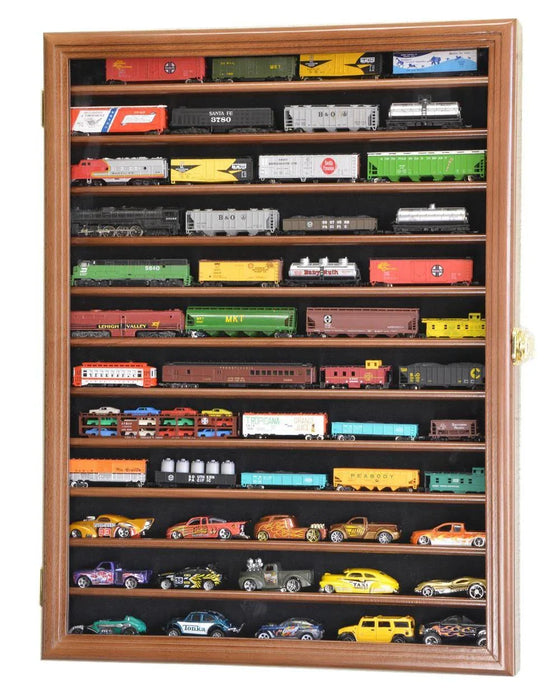 12-Shelf N Scale Train Display Case Cabinet Vitrina 12 Repisas Para Trenes Escala N