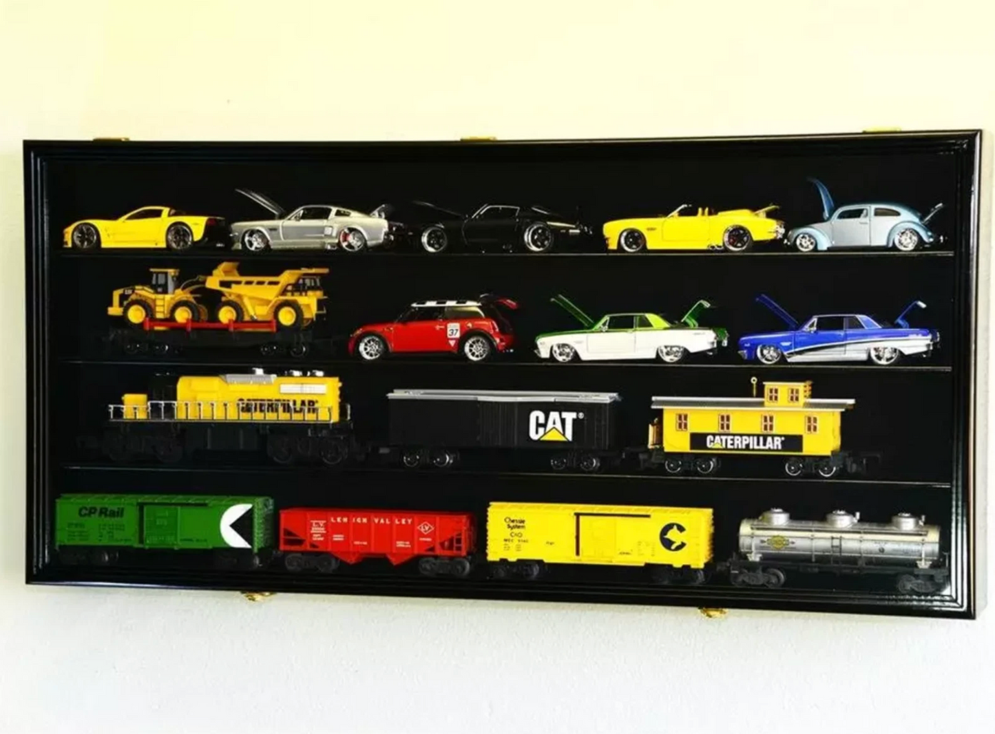 1/24 Scale Diecast Car Display Case – 20-Car Locking Cabinet with UV Protection