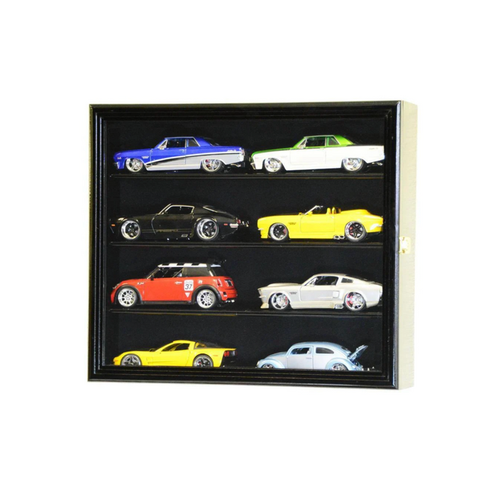 Small 1/24 Scale Diecast Car Display Case Cabinet | UV Protection