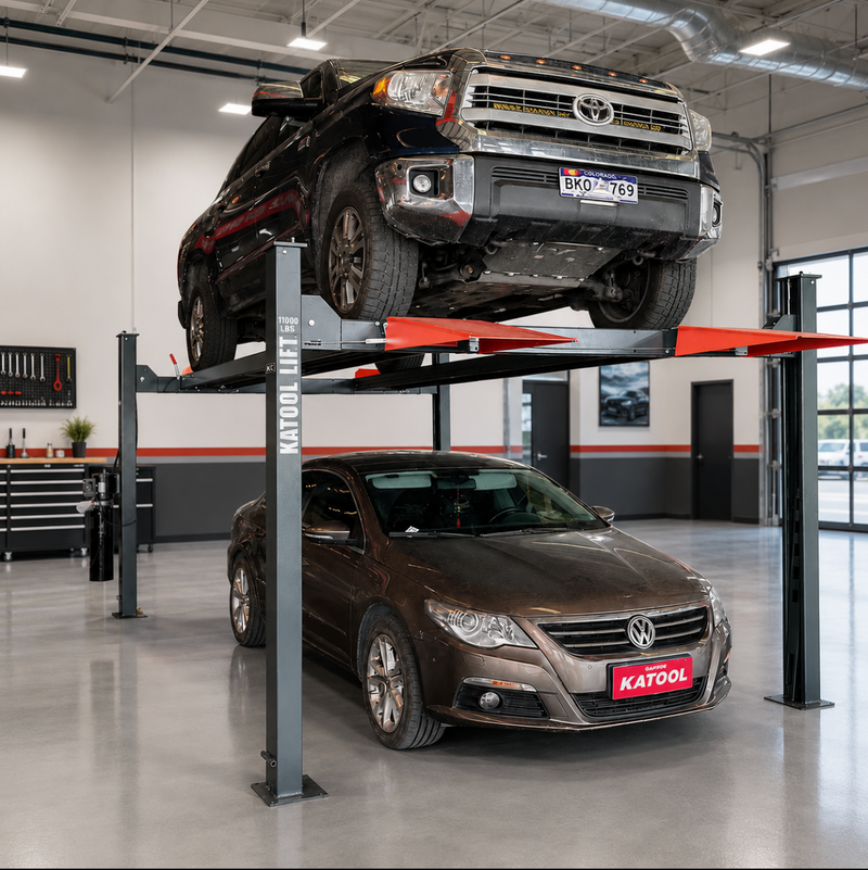 Katool 11000 lb Four Post Car Storage and Service Lift KT-4H110