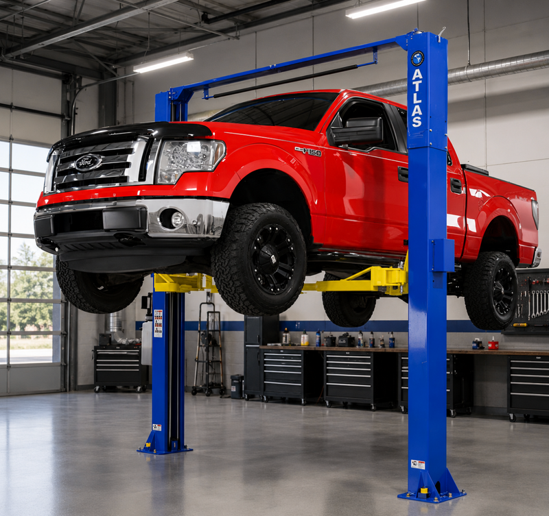 Atlas PRO 9D 9000 lb Overhead Two Post Car Lift Symmetric Asymmetric