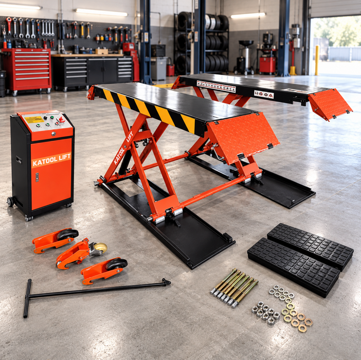 Katool KT X90E 8000 lb Electric Mid Rise Scissor Lift 47in CE Certified