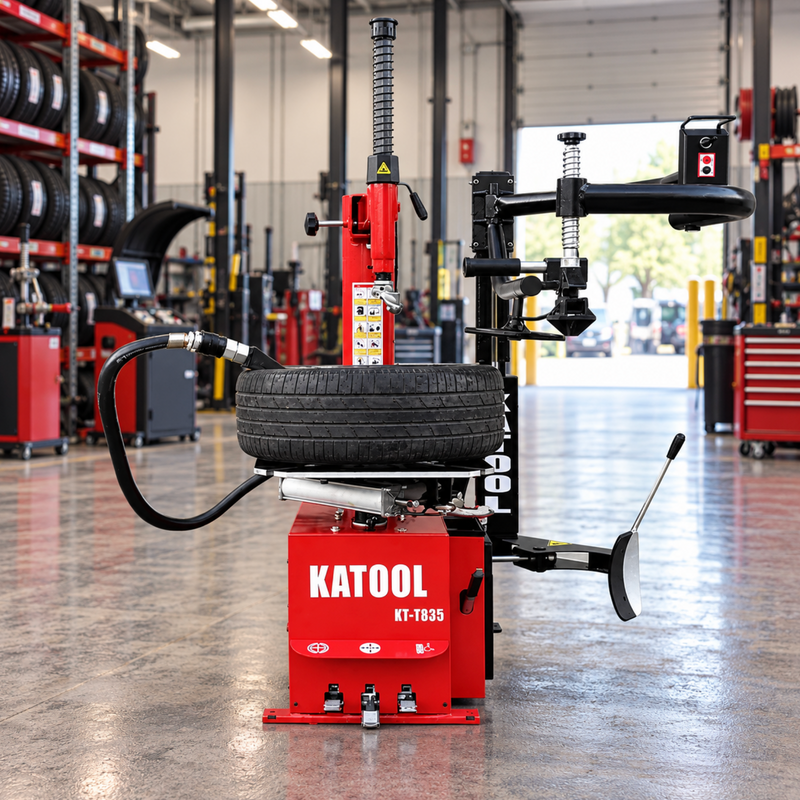 Katool KT T835 Single Assist Arm Wheel Clamp Tire Changer 2HP 110V