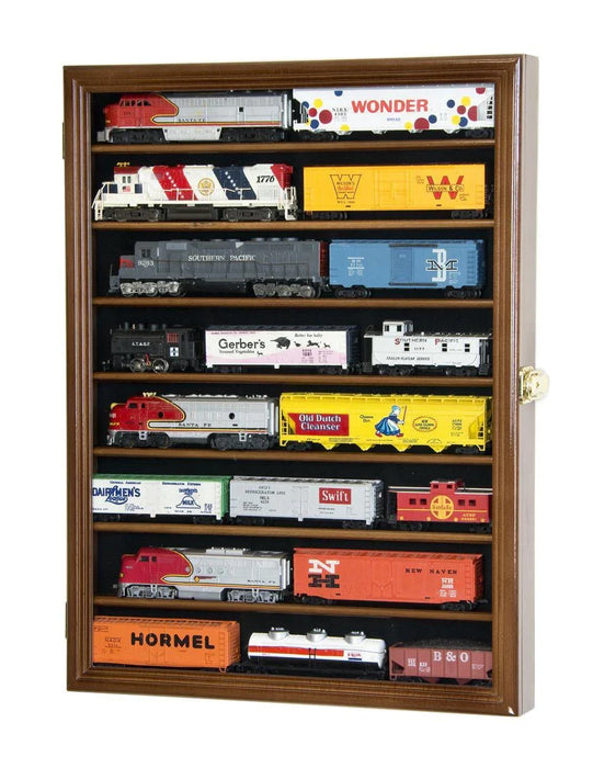 Small HO Scale Train Locomotive Display Case Cabinet Vitrina Pequeña Para Locomotoras HO